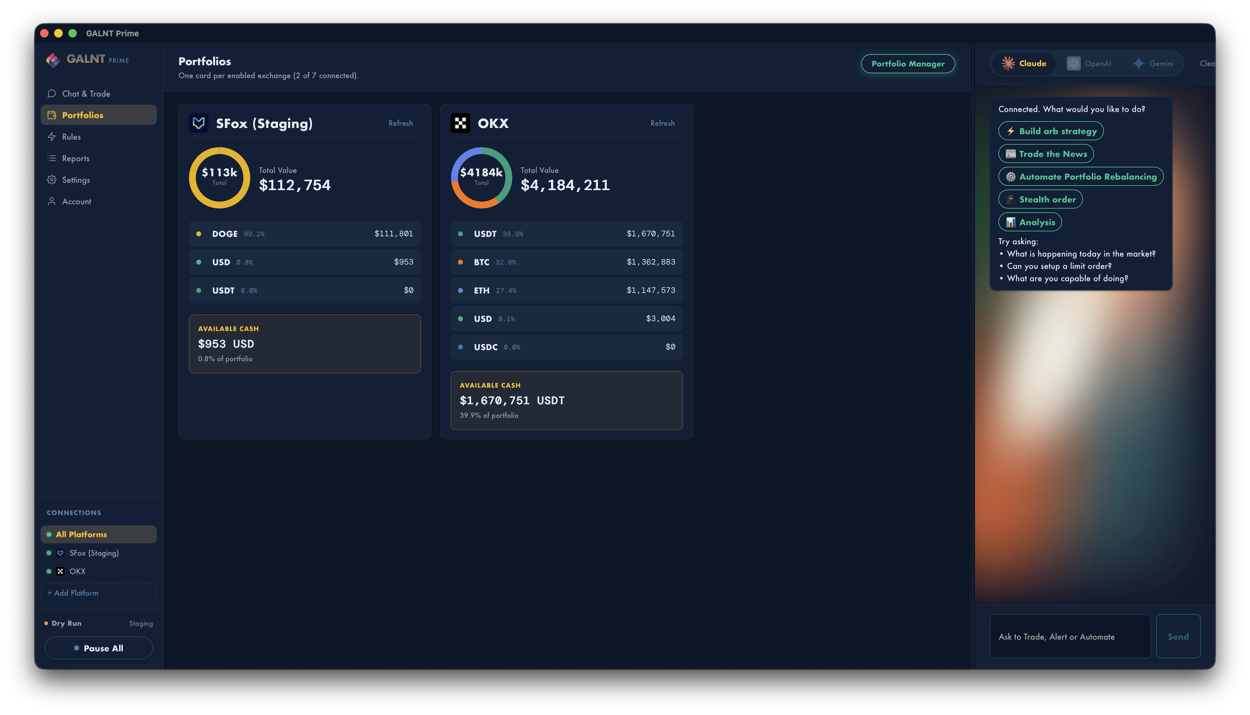 Portfolio Manager — the Preview step